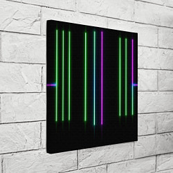 Холст квадратный Neon stripes, цвет: 3D-принт — фото 2