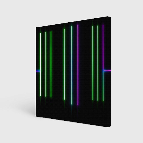 Картина квадратная Neon stripes / 3D-принт – фото 1
