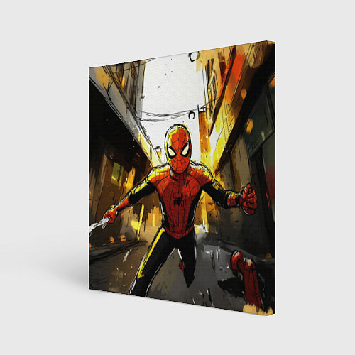 Картина квадратная Бегущий человек - паук / 3D-принт – фото 1