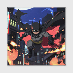 Холст квадратный Злой Бэтмен в полете, цвет: 3D-принт — фото 2