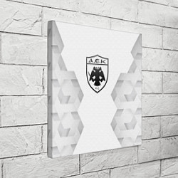 Холст квадратный AEK Athens white poly, цвет: 3D-принт — фото 2