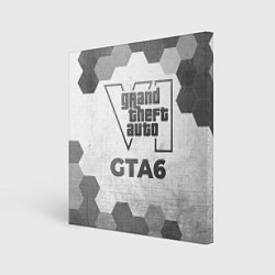 Картина квадратная GTA6 - white gradient