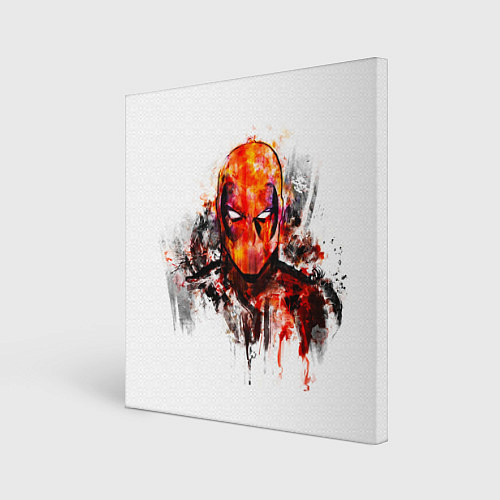 Картина квадратная Дэдпул краски / 3D-принт – фото 1