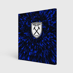 Холст квадратный West Ham blue energy, цвет: 3D-принт