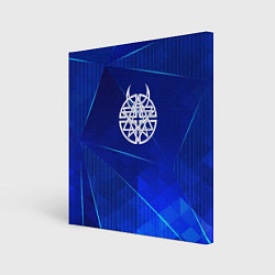 Картина квадратная Disturbed blue poly