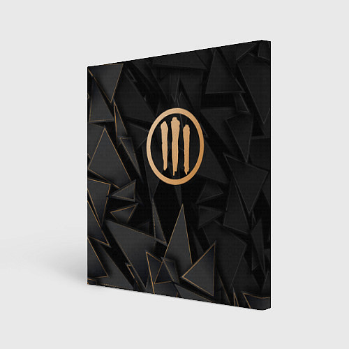 Картина квадратная Three Days Grace golden poly / 3D-принт – фото 1