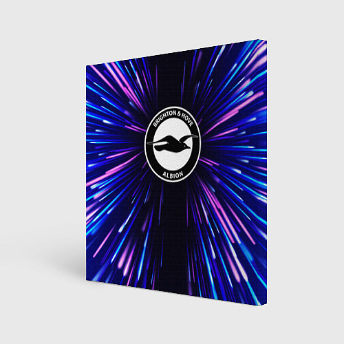 Картина квадратная Brighton neon energy / 3D-принт – фото 1