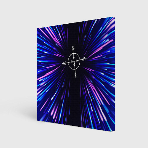 Картина квадратная Megadeth neon energy / 3D-принт – фото 1