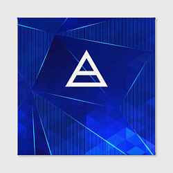 Холст квадратный Thirty Seconds to Mars blue poly, цвет: 3D-принт — фото 2