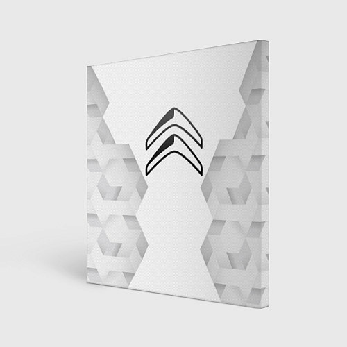 Картина квадратная Citroen white poly / 3D-принт – фото 1