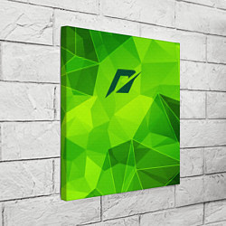 Холст квадратный Need for Speed green poly, цвет: 3D-принт — фото 2