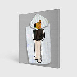 Холст квадратный Чиловый парень - свидетель мем, цвет: 3D-принт