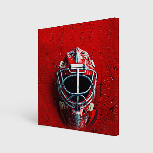 Картина квадратная Маска голкипера на красном / 3D-принт – фото 1