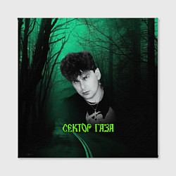 Холст квадратный Сектор газа зеленый фон, цвет: 3D-принт — фото 2