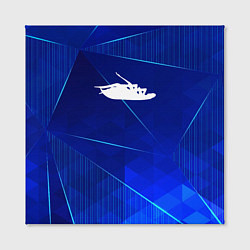 Холст квадратный Papa Roach blue poly, цвет: 3D-принт — фото 2