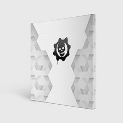 Холст квадратный Gears of War white poly, цвет: 3D-принт