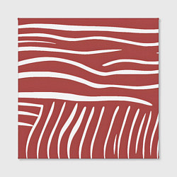 Холст квадратный Полоски красной зебры, цвет: 3D-принт — фото 2