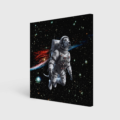 Картина квадратная The dalmatian brave cosmonaut - ai art / 3D-принт – фото 1