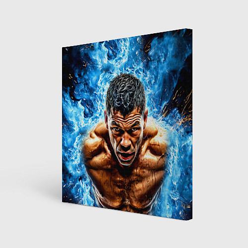 Картина квадратная Артуро Гатти в синем пламени / 3D-принт – фото 1