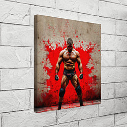 Холст квадратный Реслер на красном, цвет: 3D-принт — фото 2