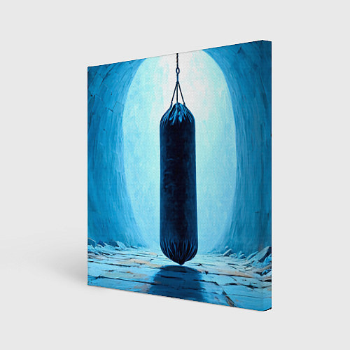 Картина квадратная Боксерская груша на синем / 3D-принт – фото 1