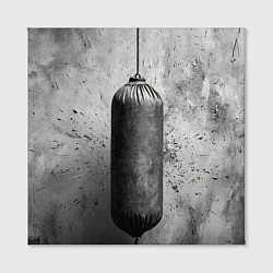 Холст квадратный Серая боксерская груша, цвет: 3D-принт — фото 2