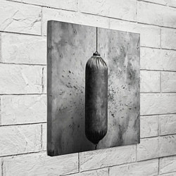 Холст квадратный Серая боксерская груша, цвет: 3D-принт — фото 2