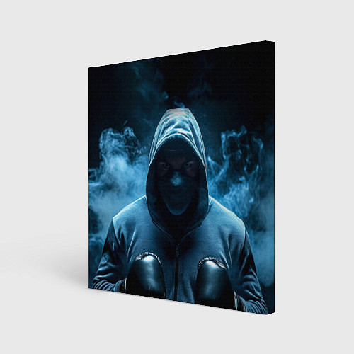 Картина квадратная Боксер в дыму / 3D-принт – фото 1