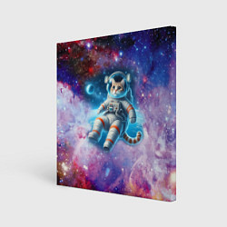 Картина квадратная The cat is a brave cosmonaut - ai art