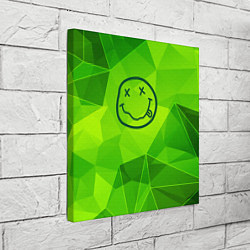 Холст квадратный Nirvana green poly, цвет: 3D-принт — фото 2