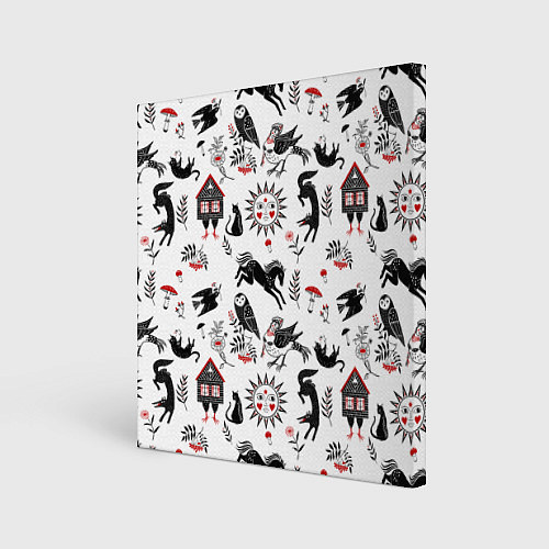 Картина квадратная Русские сказки / 3D-принт – фото 1