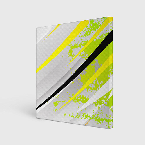 Картина квадратная Color white light green / 3D-принт – фото 1