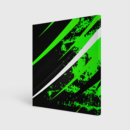 Картина квадратная Color black and green / 3D-принт – фото 1