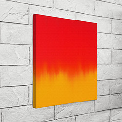 Холст квадратный Абстракция с красным и желтым, цвет: 3D-принт — фото 2