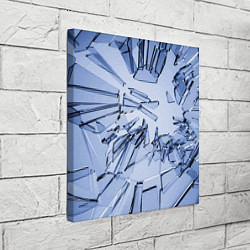 Холст квадратный Текстура разбитого стекла, цвет: 3D-принт — фото 2