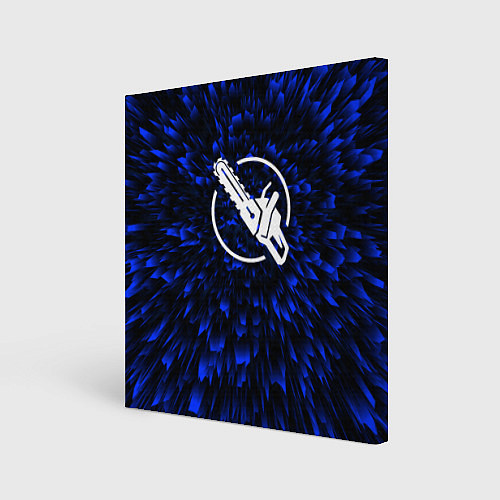 Картина квадратная Chainsaw Man blue energy / 3D-принт – фото 1