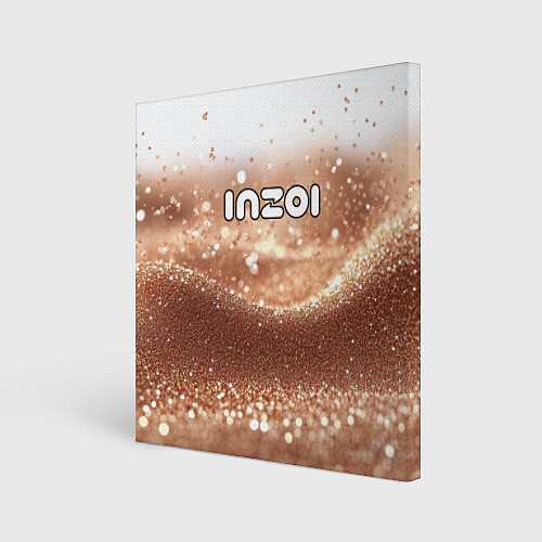 Картина квадратная Inzoi логотип на песочном фоне / 3D-принт – фото 1