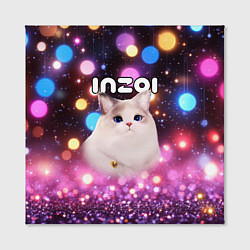 Холст квадратный Inzoi кошечка и логотип, цвет: 3D-принт — фото 2
