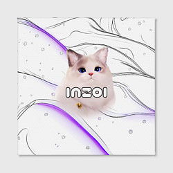 Холст квадратный Inzoi лого с кошкой, цвет: 3D-принт — фото 2