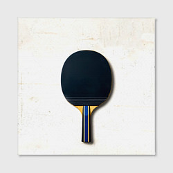 Холст квадратный Черная ракетка для пинг понга, цвет: 3D-принт — фото 2