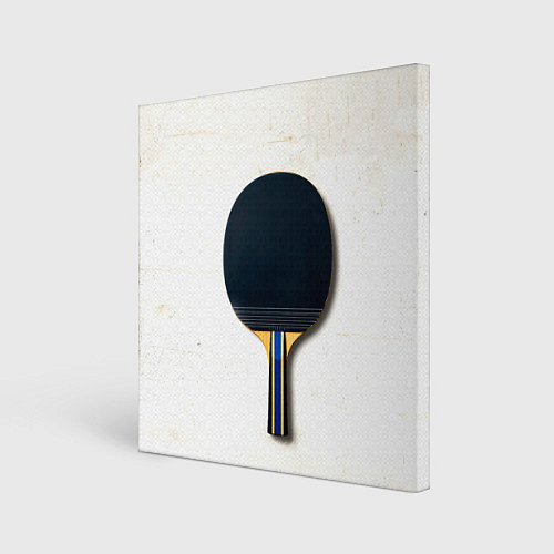 Картина квадратная Черная ракетка для пинг понга / 3D-принт – фото 1