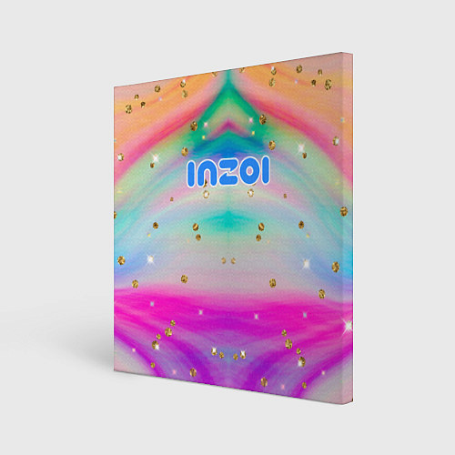 Картина квадратная Inzoi с золотыми звездочками / 3D-принт – фото 1