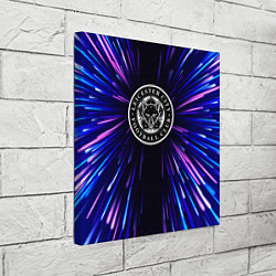 Холст квадратный Leicester City neon energy, цвет: 3D-принт — фото 2