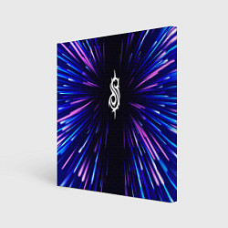 Холст квадратный Slipknot neon energy, цвет: 3D-принт