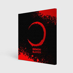 Картина квадратная Demon Slayer - red gradient