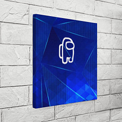 Холст квадратный Among Us blue poly, цвет: 3D-принт — фото 2