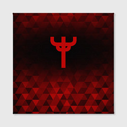 Холст квадратный Judas Priest red poly, цвет: 3D-принт — фото 2