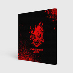 Картина квадратная Cyberpunk 2077 - red gradient