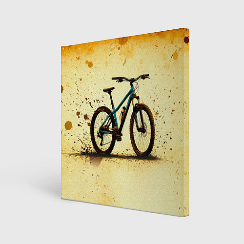 Картина квадратная Горный велосипед на бежевом / 3D-принт – фото 1