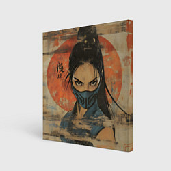 Холст квадратный Китана - Мортал комбат, цвет: 3D-принт